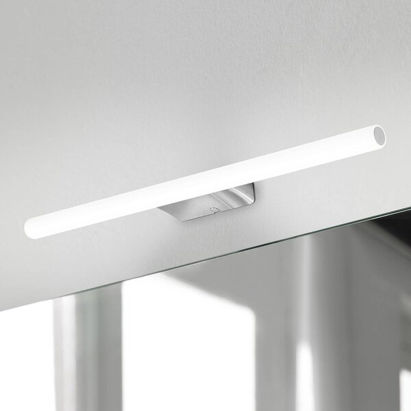 Ebir LED tükör lámpa Irene, kerek, szélesség 50 cm, Króm / ezüst, Fürdőszoba, Műanyag, Modern