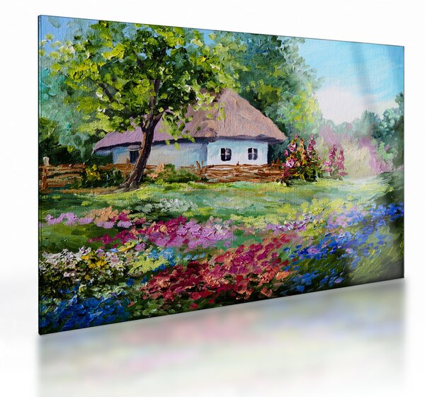 Üveg kép - Vendégház (70x50 cm)