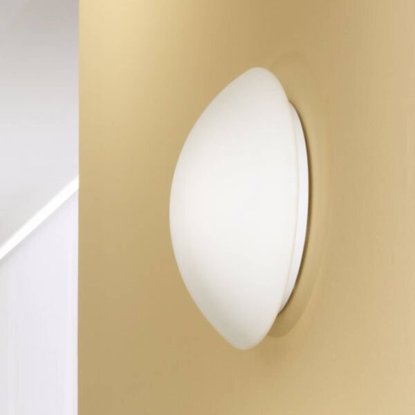 Fabas Luce Pandora mennyezeti lámpa, Ø 25 cm, üveg, fehér, dimmelhető, Fehér / opál, Nappali / Étkező, Üveg