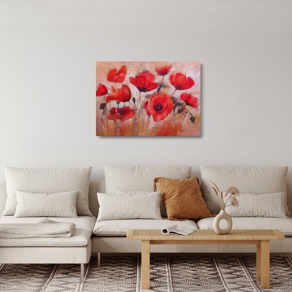 Üveg kép - Farkas mák (70x50 cm)