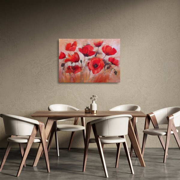 Üveg kép - Farkas mák (70x50 cm)