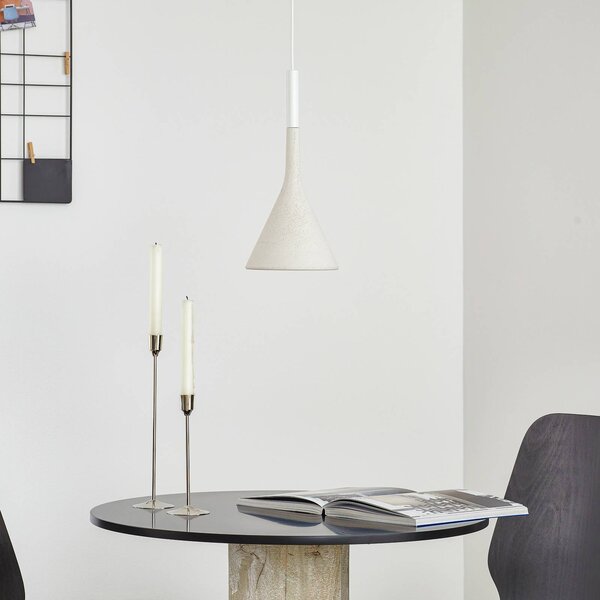 Foscarini Aplomb függő lámpa GU10 beton fehér, dimmelhető, Fehér / opál, Konyha, Beton, Dizájn