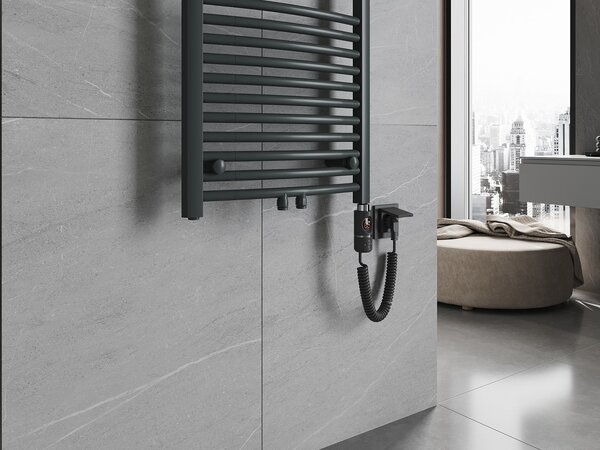 Mexen Ares, elektromos fűtőelem 1200x500 mm + fűtőrúd 600 W, antracit, W102-1200-500-2600-66