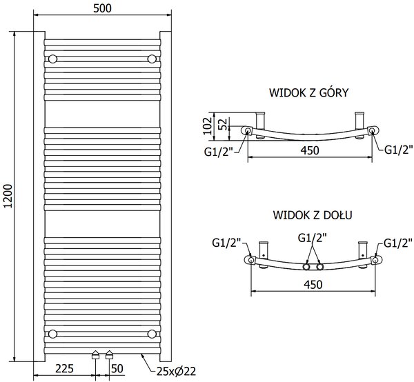 Mexen Ares, elektromos fűtőelem 1200x500 mm + fűtőrúd 600 W, antracit, W102-1200-500-2600-66