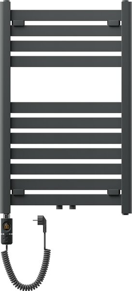 Mexen Uran, elektromos fűtőelem 800x500 mm + fűtőrúd 600 W, antracit, W105-0800-500-2600-66