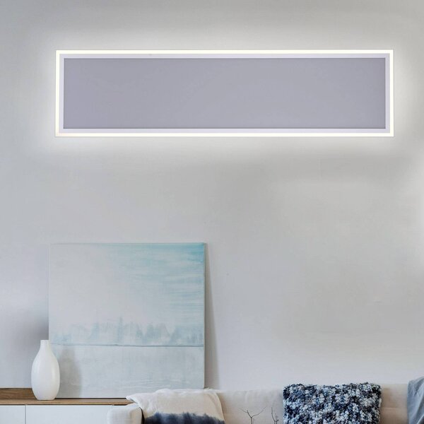 JUST LIGHT. GmbH LED panel Edging, tunable white, 121 x 31 cm, dimmelhető, Fehér / opál, Konyha, Műanyag, Modern