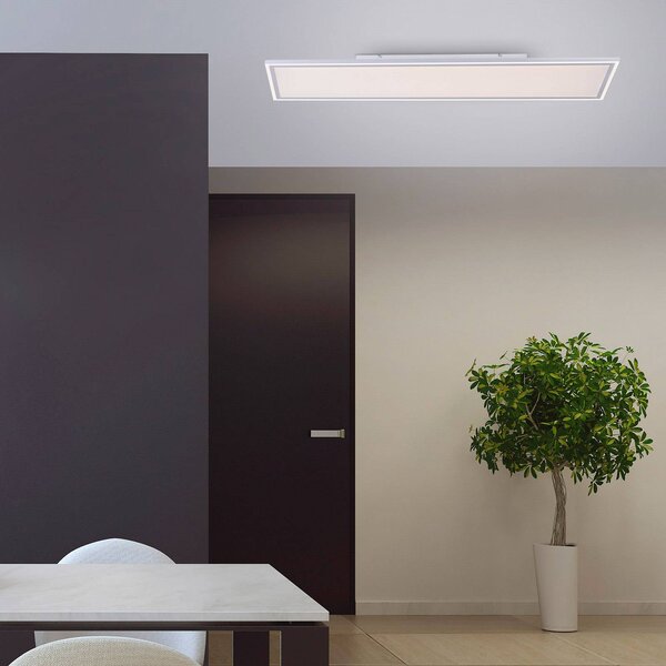 JUST LIGHT. GmbH LED panel Edging, tunable white, 121 x 31 cm, dimmelhető, Fehér / opál, Konyha, Műanyag, Modern