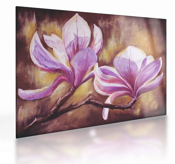 Üveg kép - Magnólia virágok (70x50 cm)