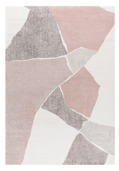 Softness krémszínű/mező rózsaszín szőnyeg 200x290cm