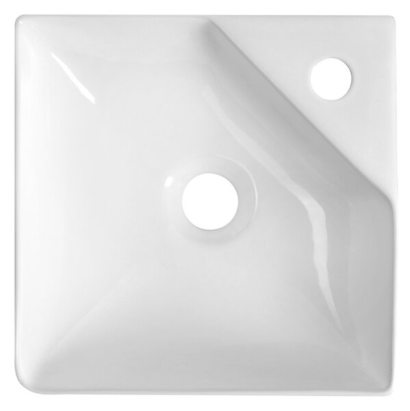 Aqualine Aqualine, NEXA kerámia sarokmosdó 30x30cm, fehér, NP436