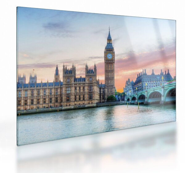 Üveg kép - London pasztell színekben (70x50 cm)