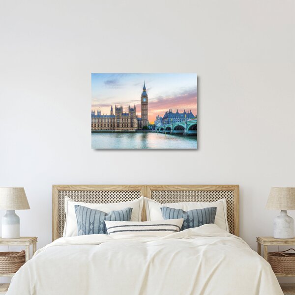 Üveg kép - London pasztell színekben (70x50 cm)