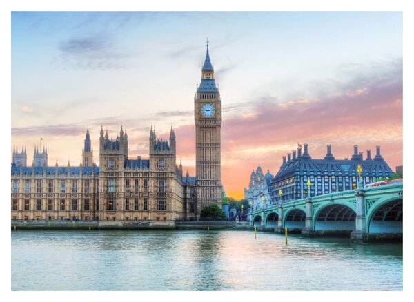 Üveg kép - London pasztell színekben (70x50 cm)