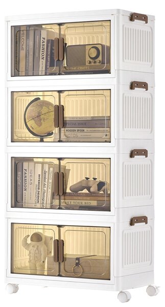 Set de Cutii de Depozitare Dennys, Alb, 55x31x111 cm