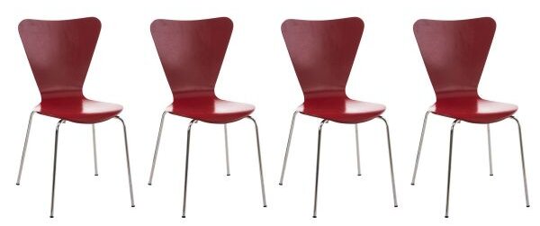 4 darabos szék készlet Jolie piros