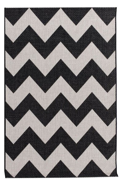 Modern Chevron szőnyeg fekete/beige 160x230cm