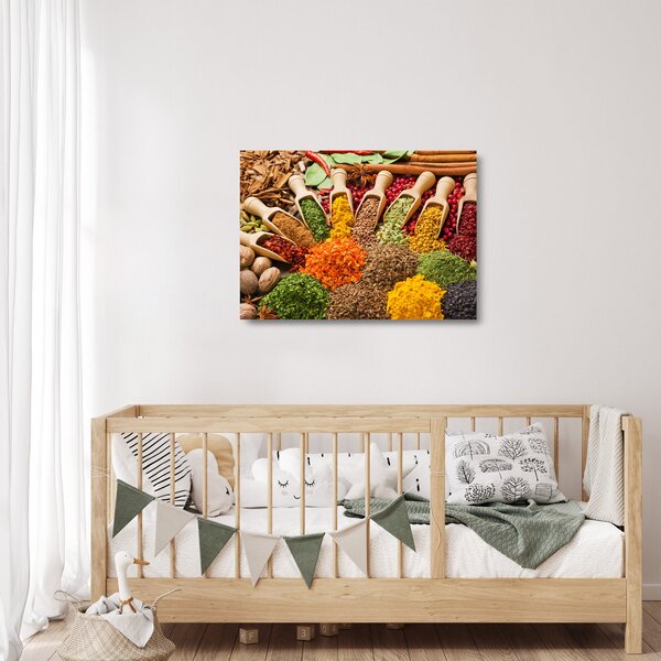 Üveg kép - Fűszerek a világ minden tájáról (70x50 cm)