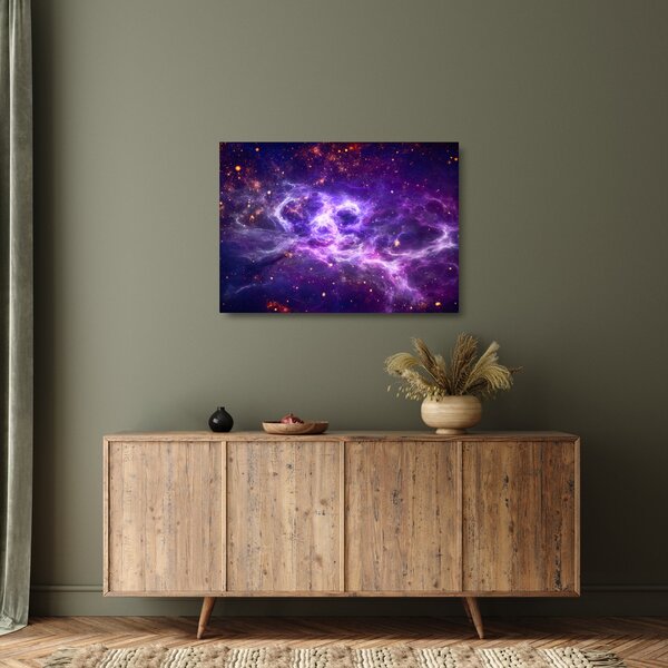 Üveg kép - Lila Univerzum (70x50 cm)