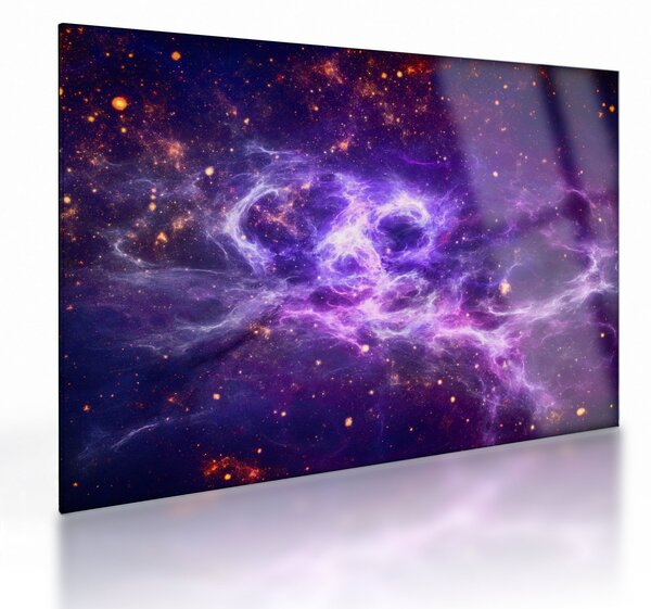 Üveg kép - Lila Univerzum (70x50 cm)