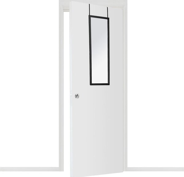 Ajtóra akasztható tükör, PWD-0111 19940, fekete, 34x1.7x94cm