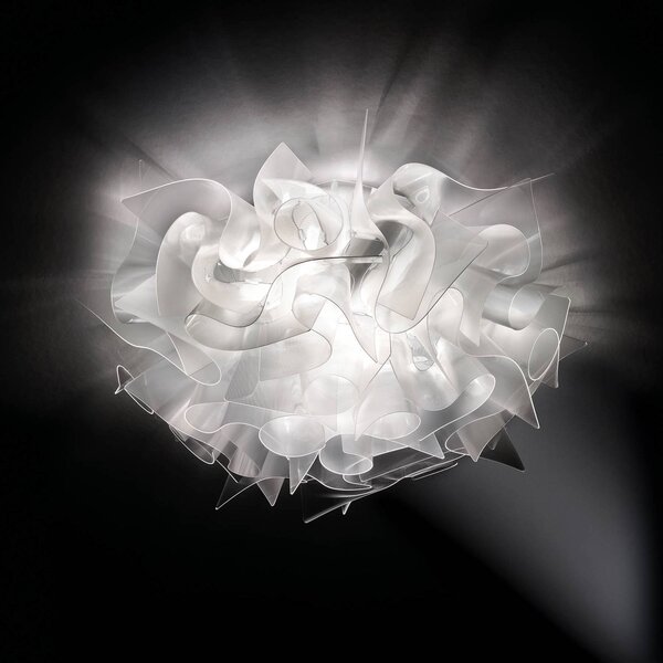 Slamp Veli PRISMA designer mennyezeti lámpa, Ø 53 cm, dimmelhető, Tiszta / átlátszó, Nappali / Étkező, Műanyag, Dizájn