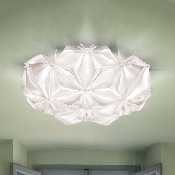 Slamp La Vie M lámpa, szélesség 47 cm, feh., dimmelhető, Fehér / opál, Nappali / Étkező, Műanyag, Dizájn