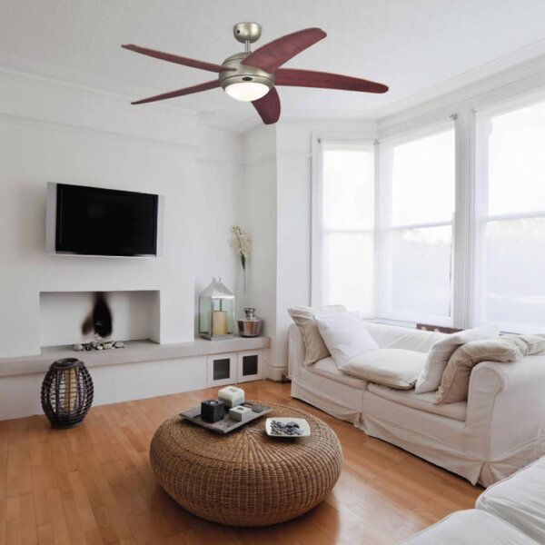 Westinghouse Bendan - ventilátor, sötét ónszínű, Barna / rozsda, Nappali / Étkező, Fa, Modern