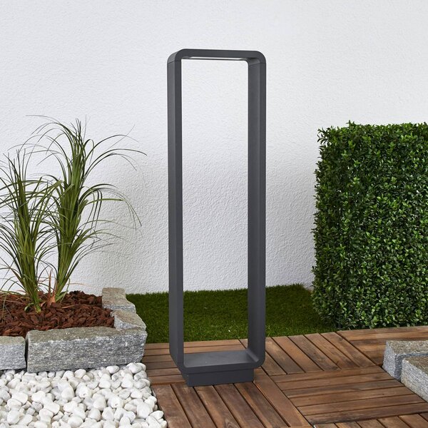 Lucande LED-es útvilágítás Ninon, 80 cm, antracit, fém, Fekete, Alumínium, Modern