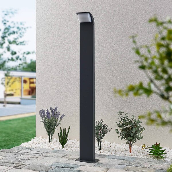 Lucande LED-es útvilágítás Tinna, 100 cm, antracit, IP65, Fekete, Alumínium, Modern