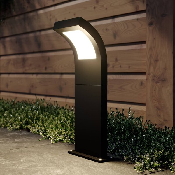 Arcchio Advik LED ösvény lámpa, IP65, 60 cm, antracit, fém, Fekete, Alumínium, Modern