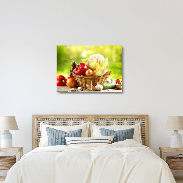 Üveg kép - Zöldségek (70x50 cm)