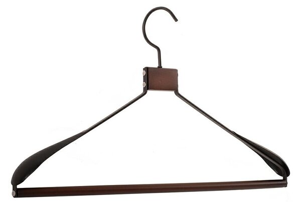 King Home SHP SOLID Ruhaakasztó Szett Fa Fém Fekete 4 db