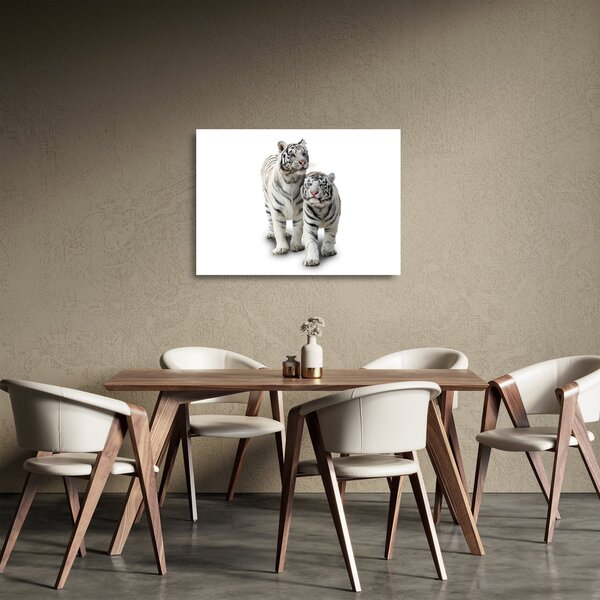 Üveg kép - A fehér tigris (70x50 cm)