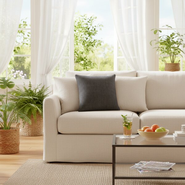 Párnahuzat Intreccio Jacquard Chenille fekete
