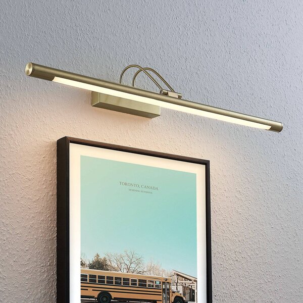 Lindby Mailine LED kép világítás kapcsolóval, sárgaréz, Sárgaréz / arany, Nappali / Étkező, fém, Modern