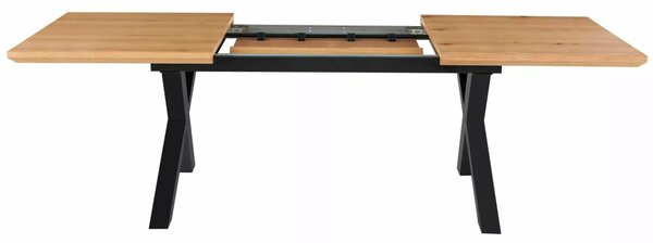 Xaviero II Bővíthető Étkezőasztal MDF + Természetes Furnér Tölgy Pillangómechanizmussal