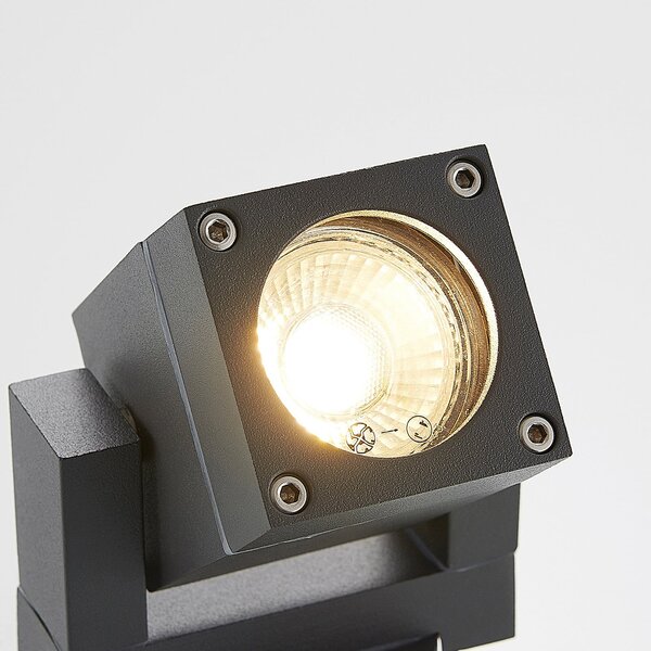 Kültéri Lámpa Lucande, Kavuna, dimmable, Fekete, Erkély, Alumínium, Modern