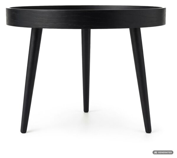 AKORD Furniture Factory Picco Dohányzóasztal MDF Fekete Kerek Loft