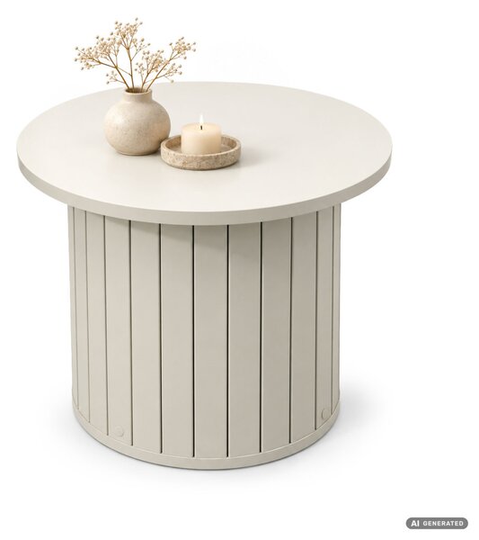 AKORD Furniture Factory NUBO Kerek Dohányzóasztal MDF Kasmír Rovátkolt