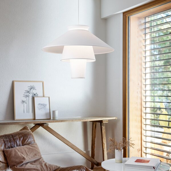 Függőlámpa MARKET SET, Ruche, dimmable, Fehér, Nappali, Papír / Karton, Dizájn