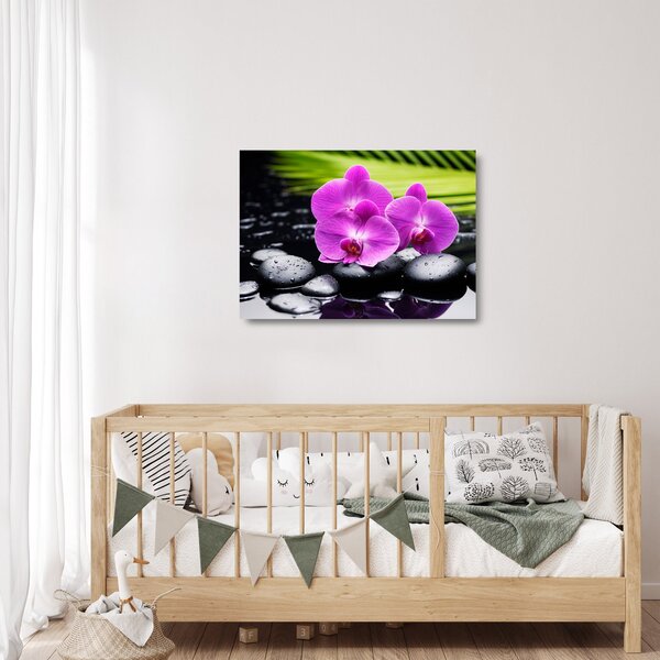 Üveg kép - Orchideák (70x50 cm)