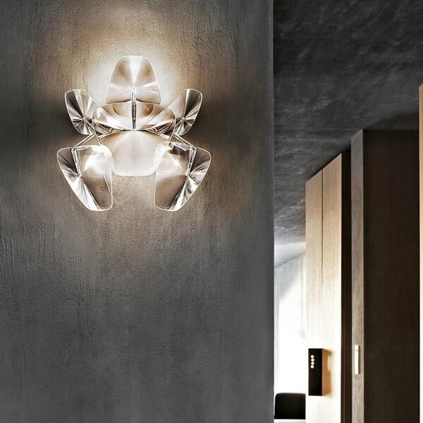 Fali Lámpa Luceplan, dimmable, Átlátszó, Nappali, Fém