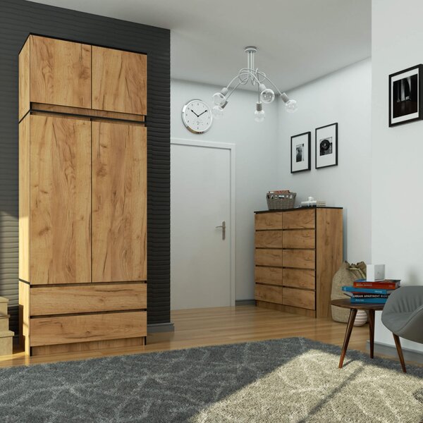 AKORD CLP S90 Szekrénytoldó Laminált Craft Tölgy 2 Ajtós