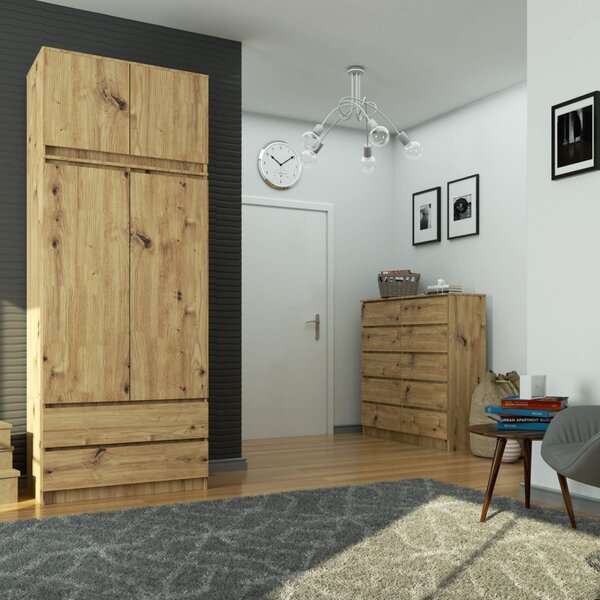 AKORD CLP S90 Szekrénytoldó Laminált Lap Artisan Tölgy 2 Ajtós