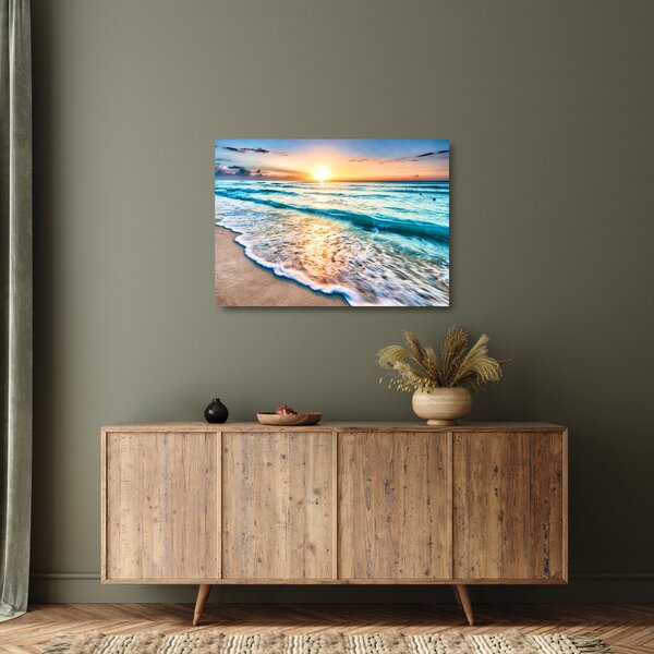 Üveg kép - Tengeri strand (70x50 cm)