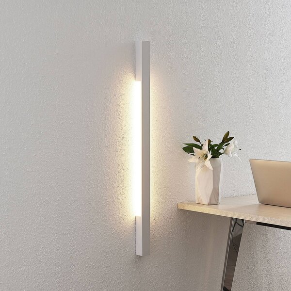 Arcchio LED-es fali lámpa Ivano, 91 cm, fehér, alumínium, Fehér / opál, Folyosó, Alumínium, Modern