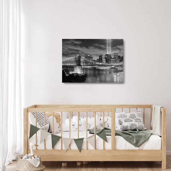 Üveg kép - Brooklyn híd (70x50 cm)