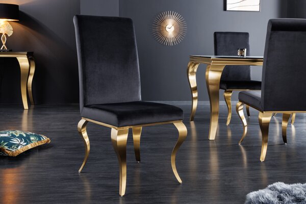 MODERN BAROCK luxus szék - fekete/arany