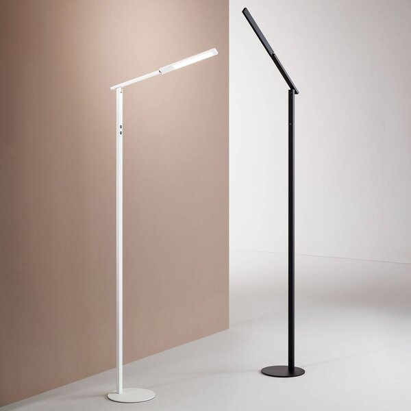 Fabas Luce LED állólámpa ideális, egylángú, CCT, fehér, dimmelhető, Fehér / opál, Nappali / Étkező, Alumínium, Modern