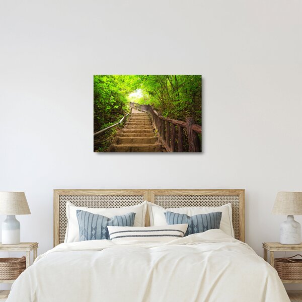 Üveg kép - Lépcsők a természetben (70x50 cm)